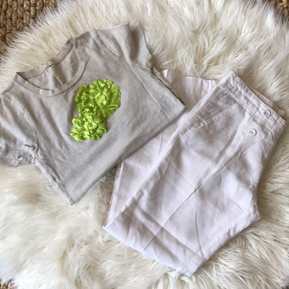 JCrew floral appliqué shirt